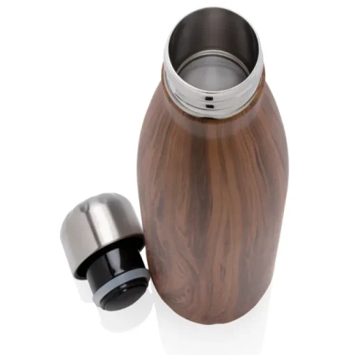 Gift Campaign Borracce con logo in acciaio con trama in legno da 500ml Wood Print> Borracce Termiche|Borracce Di Metallo