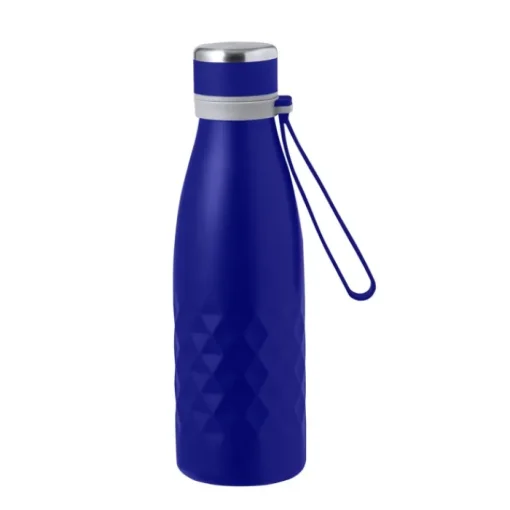 Gift Campaign Borraccia acciaio inox con motivo a rombi e laccetto in silicone 550ml> Borracce Di Metallo