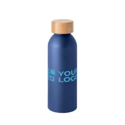 Gift Campaign Borraccia con logo in alluminio opaco con tappo a vite in bambù 550ml><noscript><img width=