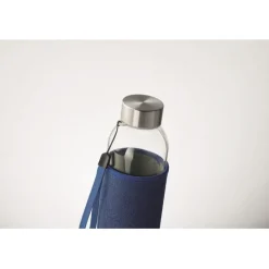 Gift Campaign Borraccia di vetro con custodia in neoprene 500ml Crystal Denim><noscript><img width=