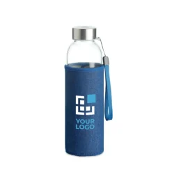 Gift Campaign Borraccia di vetro con custodia in neoprene 500ml Crystal Denim><noscript><img width=