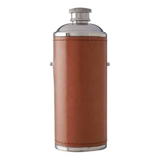 Gift Campaign Borraccia in acciaio inox con 2 bicchieri e custodia in pelle 230 ml> Borracce Di Metallo