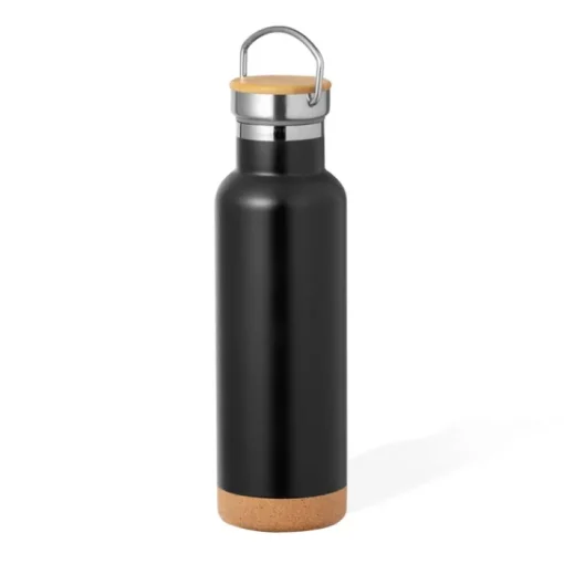Gift Campaign Borraccia in acciaio inox con base in sughero e tappo con manico 650ml> Borracce Termiche