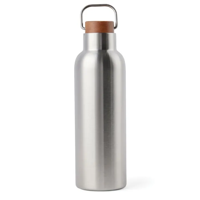 Gift Campaign Borraccia in acciaio inox riciclato con manico e tappo in legno 800ml> Borracce Di Metallo