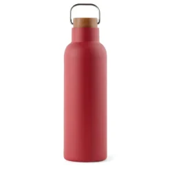 Gift Campaign Borraccia in acciaio inox riciclato con manico e tappo in legno 800ml><noscript><img width=
