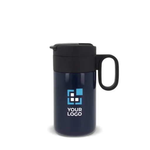 Gift Campaign Borraccia in acciaio inox con tappo incernierato nero con manico 250ml> Bicchieri Termici Personalizzati