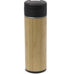 Gift Campaign Borraccia in acciaio inox a doppia parete con finitura in bambù 400ml> Borracce Termiche|Borracce Di Metallo