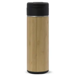 Gift Campaign Borraccia in acciaio inox a doppia parete con finitura in bambù 400ml> Borracce Termiche|Borracce Di Metallo