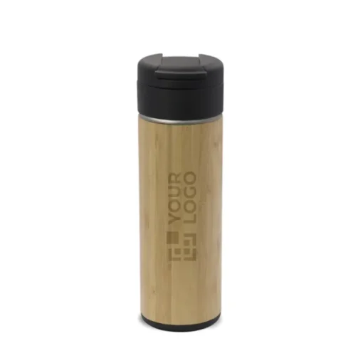 Gift Campaign Borraccia in acciaio inox a doppia parete con finitura in bambù 400ml> Borracce Termiche|Borracce Di Metallo
