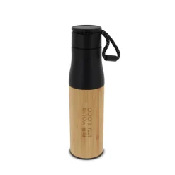 Gift Campaign Borraccia in acciaio inox con rivestimento in bambù e laccetto 500ml></noscript> Borracce Di Metallo