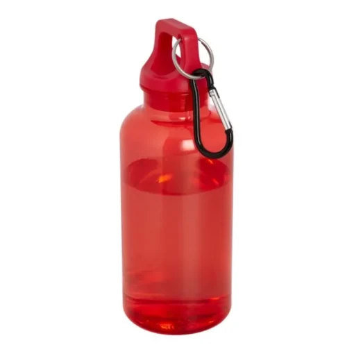 Gift Campaign Borraccia in plastica riciclata trasparente con moschettone 400ml> Borracce In Plastica