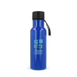 Gift Campaign Borraccia in rPET colorata con laccetto in gomma nero 600ml><noscript><img width=