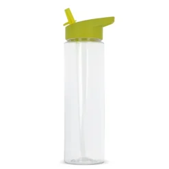 Gift Campaign Borraccia in rPET trasparente con tappo colorato e cannuccia 600ml><noscript><img width=