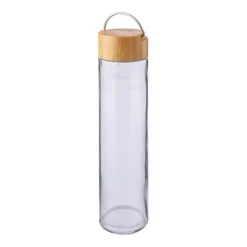 Gift Campaign Borraccia in vetro con tappo in bambù e manico in metallo da 500 ml> Borracce In Vetro