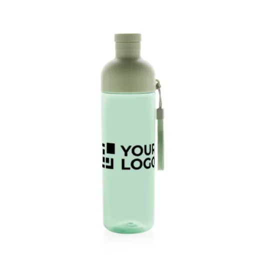Gift Campaign Borraccia satinata in rPET con laccetto nel tappo da 600 ml> Borracce In Plastica