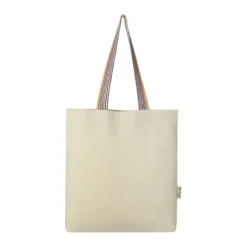 Gift Campaign Borsa con logo dai manici a fantasia arcobaleno 180 g/m2 Tote Rainbow></noscript> Tote Bag Personalizzate|Shopper In Cotone Personalizzate