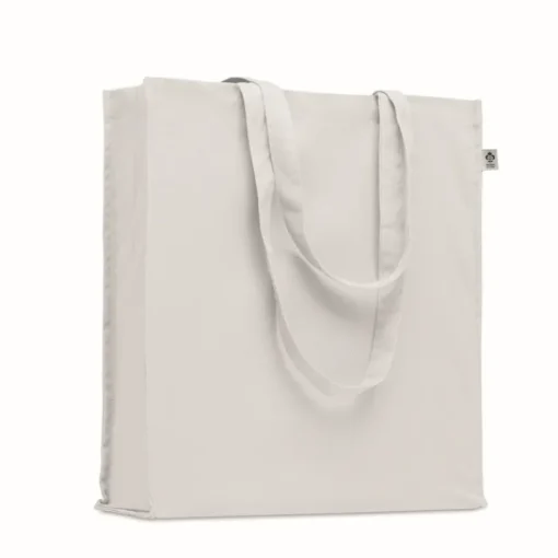 Gift Campaign Borsa con manici lunghi e soffietto in cotone organico colorato 220g/m2> Shopper In Cotone Personalizzate