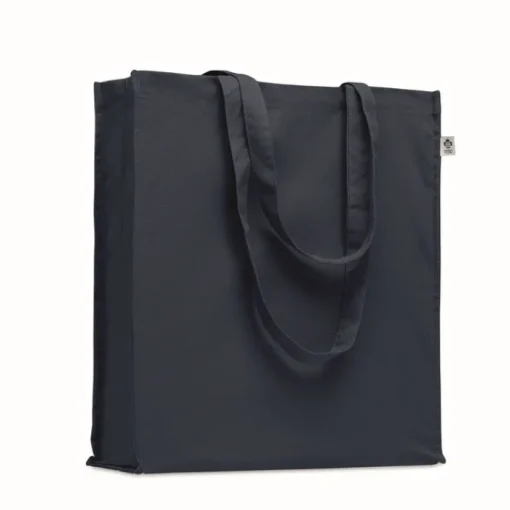 Gift Campaign Borsa con manici lunghi e soffietto in cotone organico colorato 220g/m2> Shopper In Cotone Personalizzate