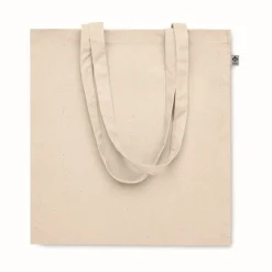 Gift Campaign Borsa con manici lunghi e soffietto in cotone organico 220 g/m2> Shopper In Cotone Personalizzate