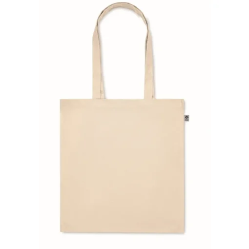 Gift Campaign Borsa con manici lunghi e soffietto in cotone organico 220 g/m2> Shopper In Cotone Personalizzate