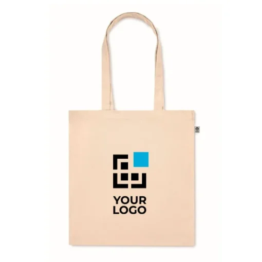 Gift Campaign Borsa con manici lunghi e soffietto in cotone organico 220 g/m2> Shopper In Cotone Personalizzate