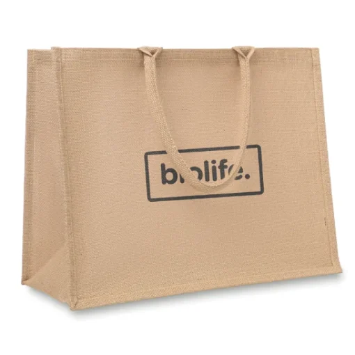 Gift Campaign Borsa da mare personalizzata con manici corti di cotone Juta Shop> Borse In Juta|Borse Di Tela Personalizzate