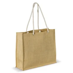 Gift Campaign Borsa di iuta con manici in corda di cotone che trasporta massimo 8 kg> Borse In Juta