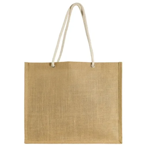 Gift Campaign Borsa di iuta con manici in corda di cotone che trasporta massimo 8 kg> Borse In Juta