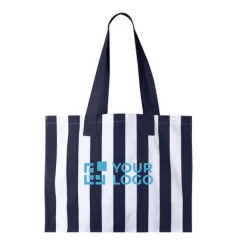 Gift Campaign Borsa grande in cotone riciclato con righe verticali><noscript><img width=