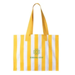Gift Campaign Borsa grande in cotone riciclato con righe verticali><noscript><img width=