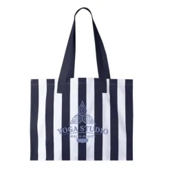 Gift Campaign Borsa grande in cotone riciclato con righe verticali><noscript><img width=