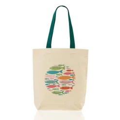 Gift Campaign Borsa in cotone con soffietto inferiore e manici colorati 180 g/m2> Shopper In Cotone Personalizzate