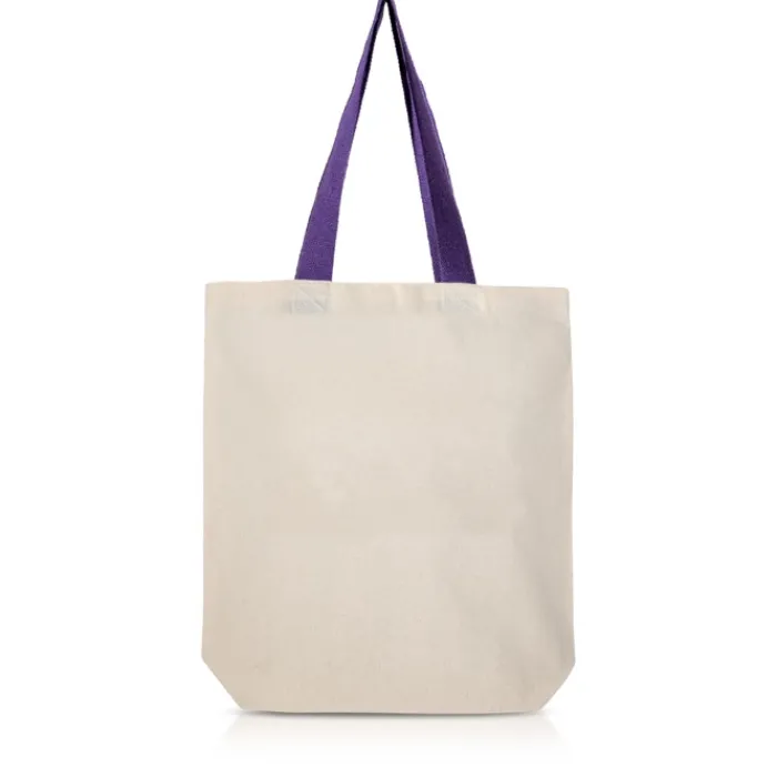 Gift Campaign Borsa in cotone con soffietto inferiore e manici colorati 180 g/m2> Shopper In Cotone Personalizzate