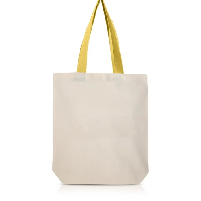 Gift Campaign Borsa in cotone con soffietto inferiore e manici colorati 180 g/m2> Shopper In Cotone Personalizzate