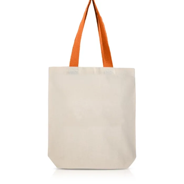 Gift Campaign Borsa in cotone con soffietto inferiore e manici colorati 180 g/m2> Shopper In Cotone Personalizzate