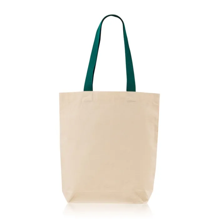 Gift Campaign Borsa in cotone con soffietto inferiore e manici colorati 180 g/m2> Shopper In Cotone Personalizzate