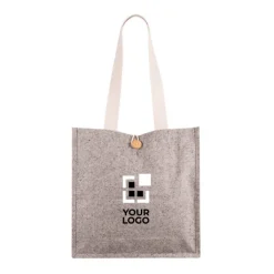 Gift Campaign Borsa in cotone effetto mélange con bottone di chiusura></noscript> Shopper In Cotone Personalizzate