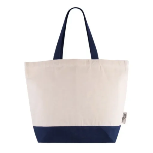 Gift Campaign Borsa in cotone riciclato con base e manici colorati da 320 g/m2> Shopper In Cotone Personalizzate