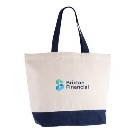 Gift Campaign Borsa in cotone riciclato con base e manici colorati da 320 g/m2> Shopper In Cotone Personalizzate