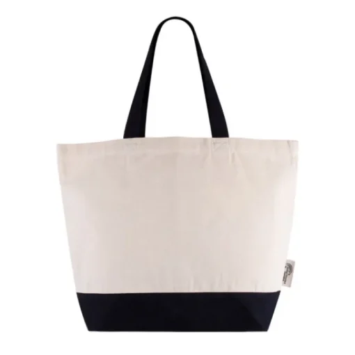 Gift Campaign Borsa in cotone riciclato con base e manici colorati da 320 g/m2> Shopper In Cotone Personalizzate
