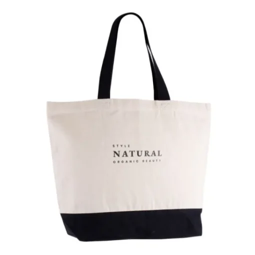 Gift Campaign Borsa in cotone riciclato con base e manici colorati da 320 g/m2> Shopper In Cotone Personalizzate