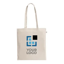 Gift Campaign Borsa in cotone riciclato e poliestere con manici lunghi 150 g/m2><noscript><img width=