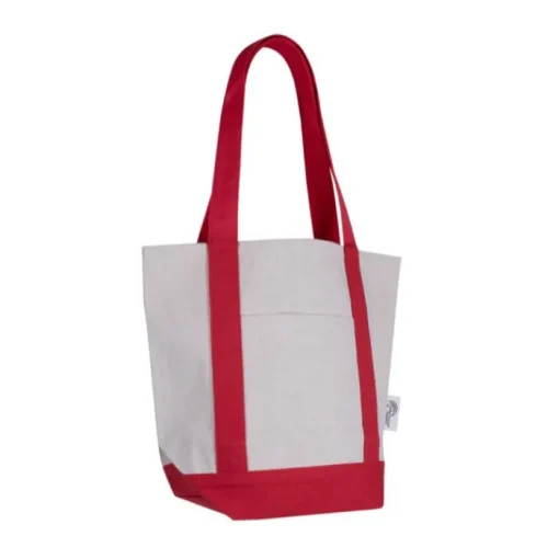 Gift Campaign Borsa in cotone riciclato con tasca esterna laterale> Shopper In Cotone Personalizzate