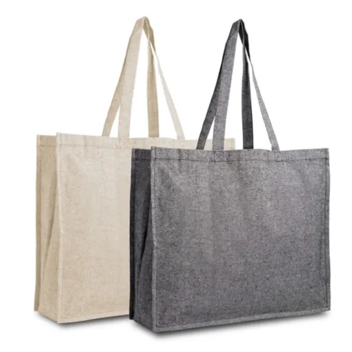 Gift Campaign Borsa in cotone riciclato con soffietto e manici lunghi 190 g/m2> Shopper In Cotone Personalizzate