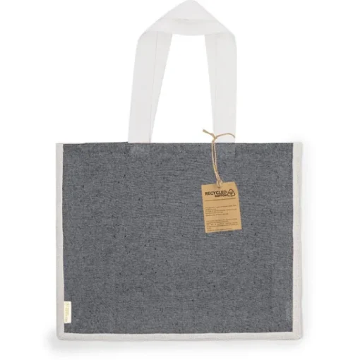 Gift Campaign Borsa in cotone riciclato e iuta con manici lunghi 140g/m2.> Borse Per La Spesa