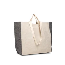 Gift Campaign Borsa in cotone riciclato naturale con soffietto colorato 190 g/m2></noscript> Borse Per La Spesa|Shopper In Cotone Personalizzate
