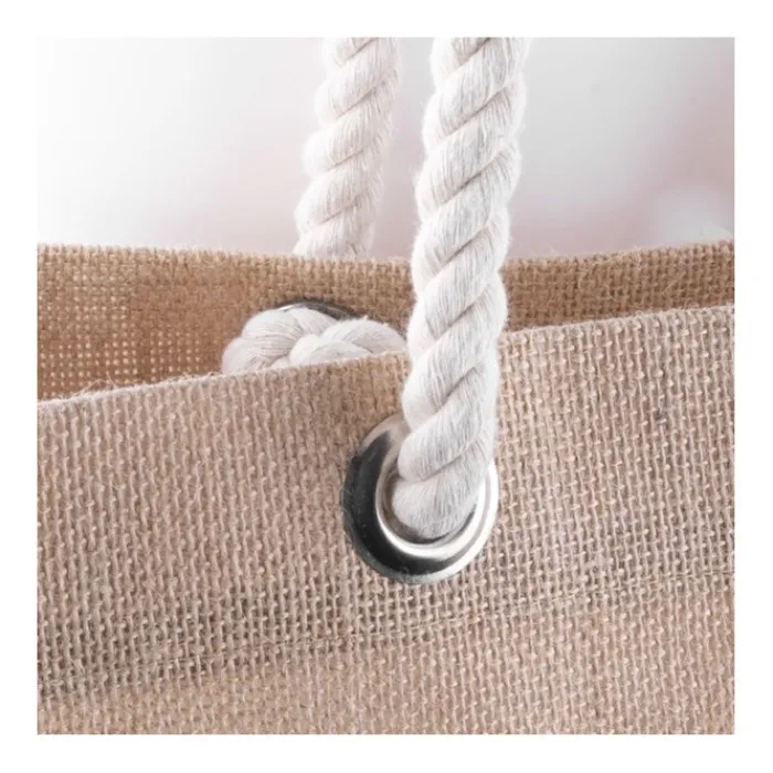 Gift Campaign Borsa in juta 325 g/m2 con interno laminato e manici in corda> Borse In Juta