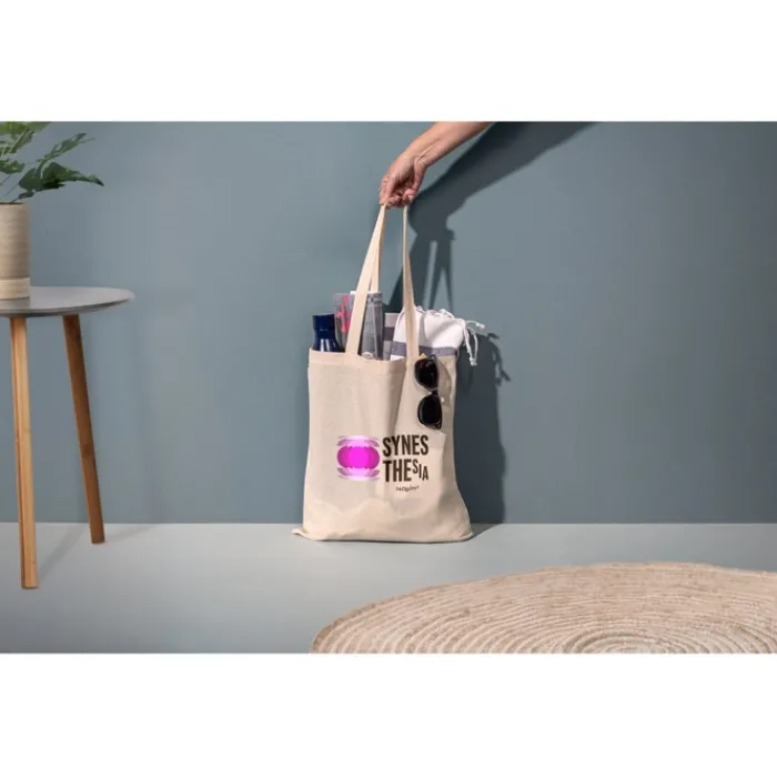 Gift Campaign Borsa per la spesa in cotone riciclato con manici lunghi 140 g/m2> Borse Per La Spesa|Shopper In Cotone Personalizzate