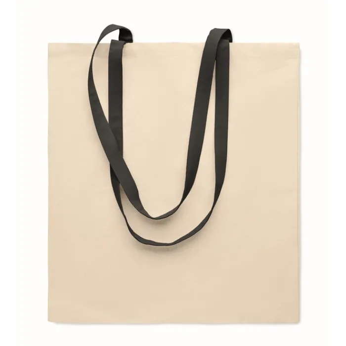 Gift Campaign Borsa per la spesa in cotone da 140 gr/m² con manici lunghi colorati> Shopper In Cotone Personalizzate