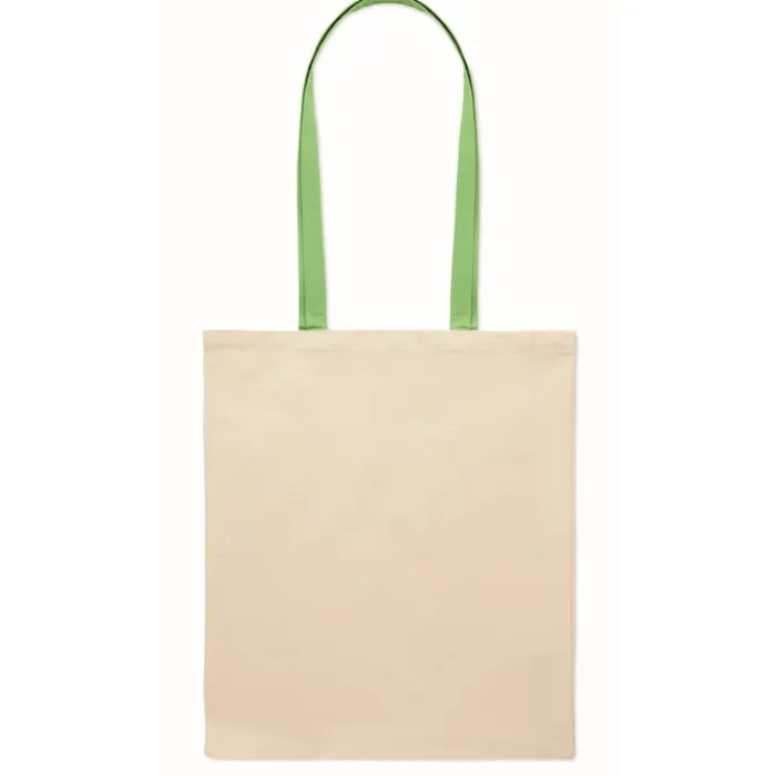 Gift Campaign Borsa per la spesa in cotone da 140 gr/m² con manici lunghi colorati> Shopper In Cotone Personalizzate
